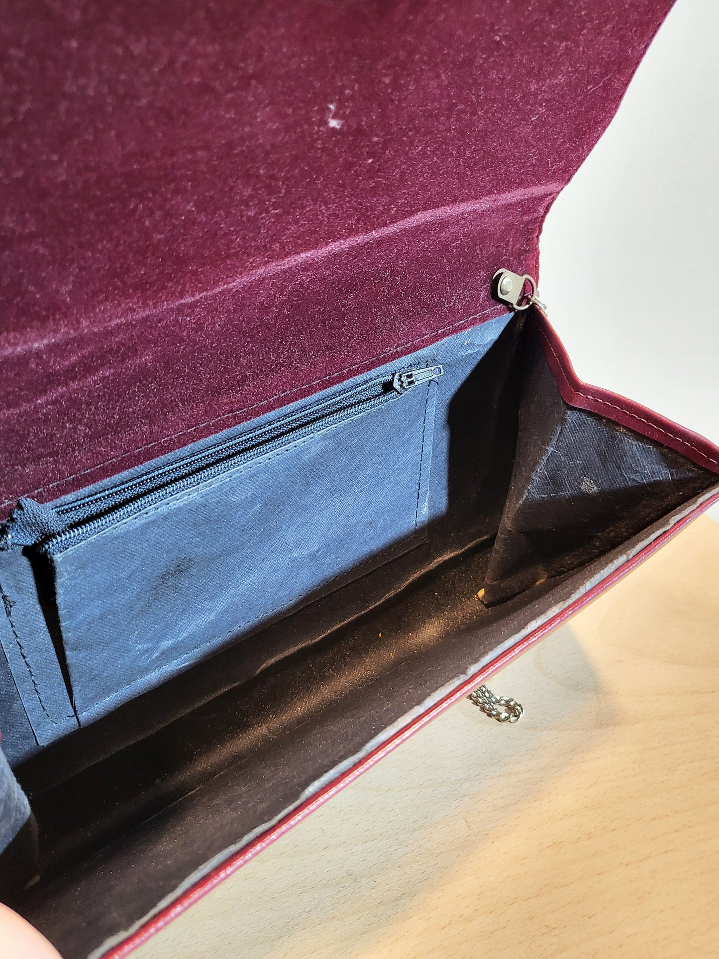 Burgundy Gloss Shoulder Bag