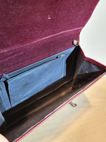 Burgundy Gloss Shoulder Bag