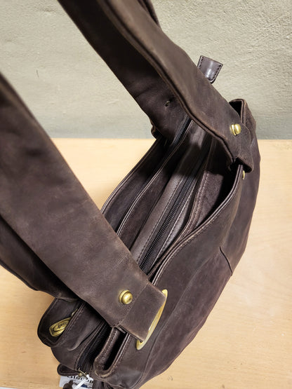 Francinel Chocolate Brown Leather Shoulder Bag