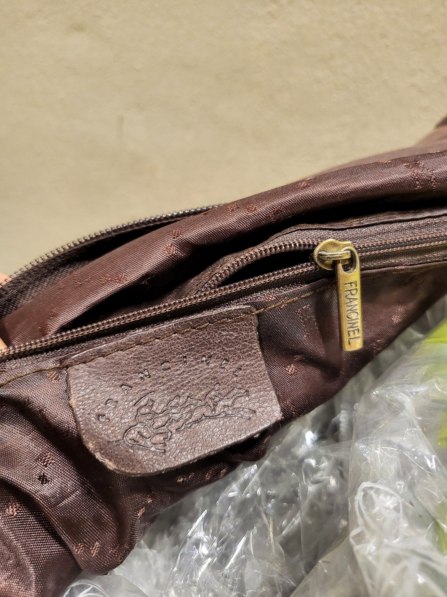 Francinel Chocolate Brown Leather Shoulder Bag