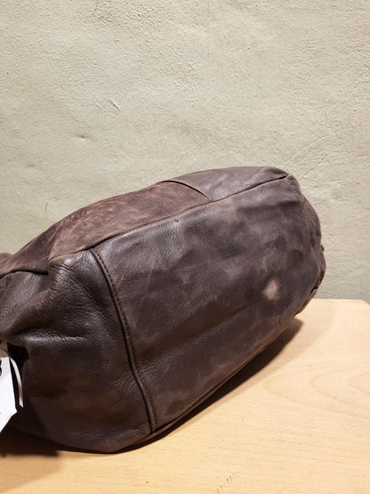 Francinel Chocolate Brown Leather Shoulder Bag