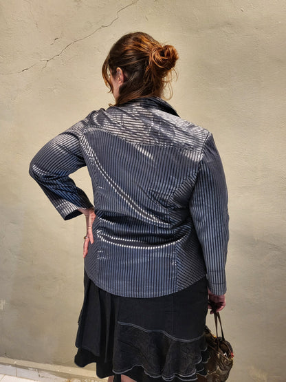 Vintage Striped Button-Up Shirt