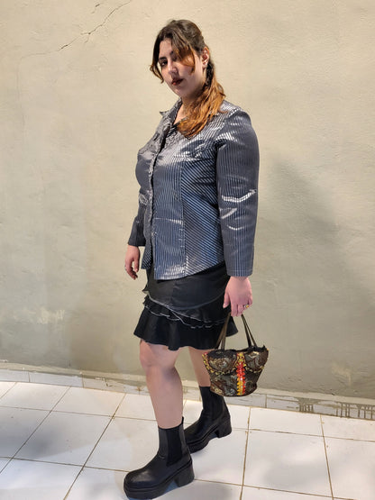 Embroidered Corset Mini Bag