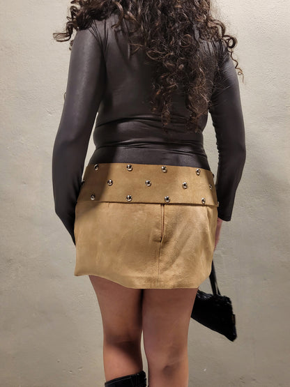 Vintage Suede Mini Skirt