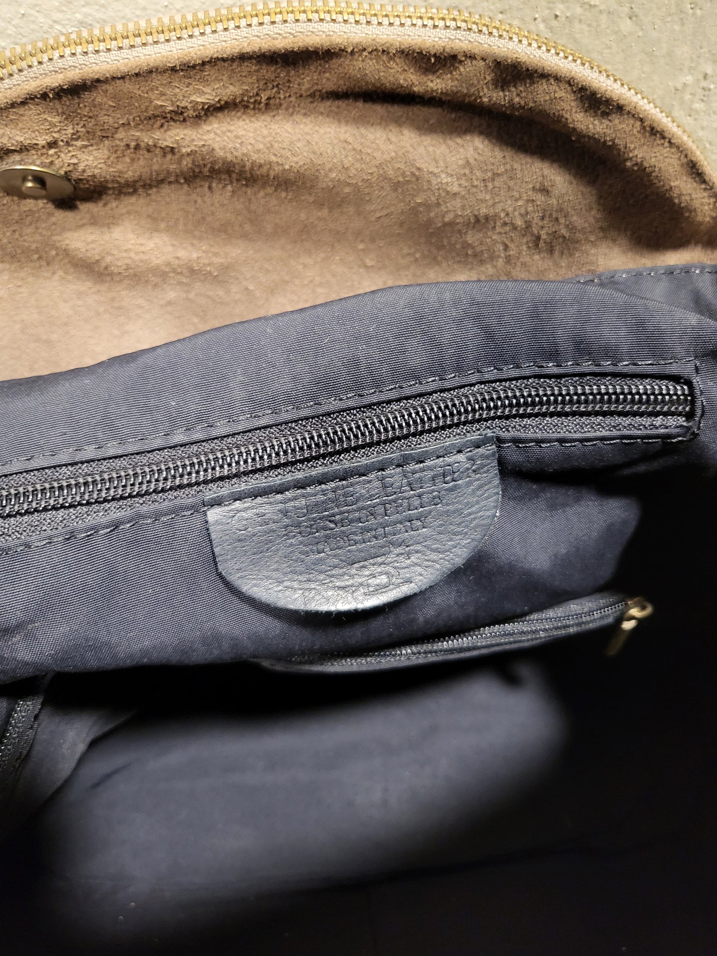 Taupe Soft Leather Tassel Shoulder Bag