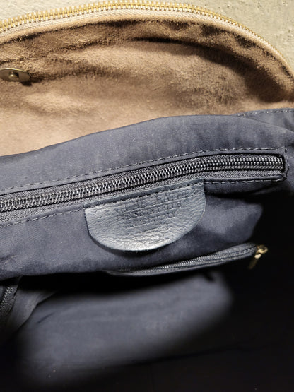 Taupe Soft Leather Tassel Shoulder Bag