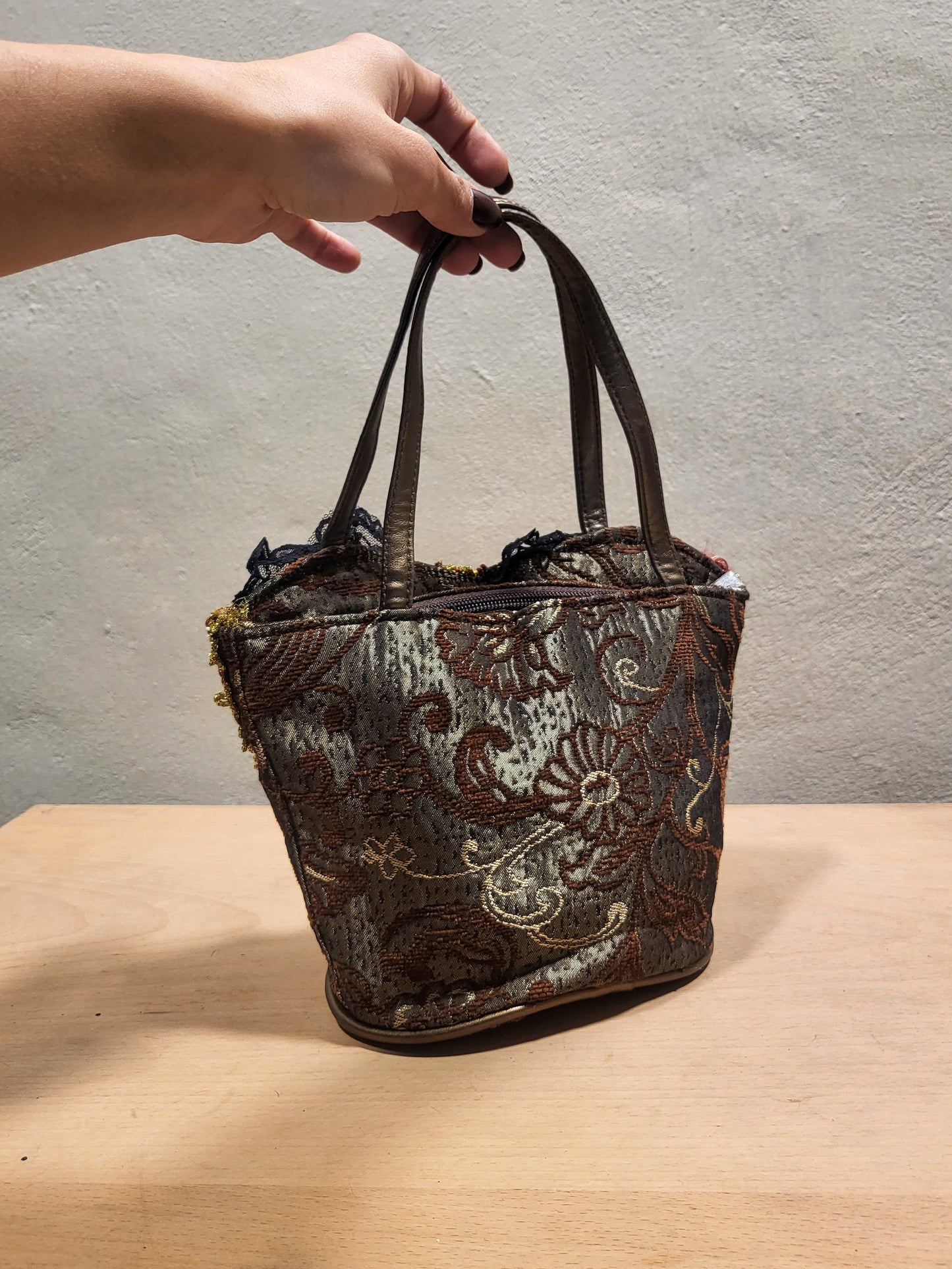 Embroidered Corset Mini Bag