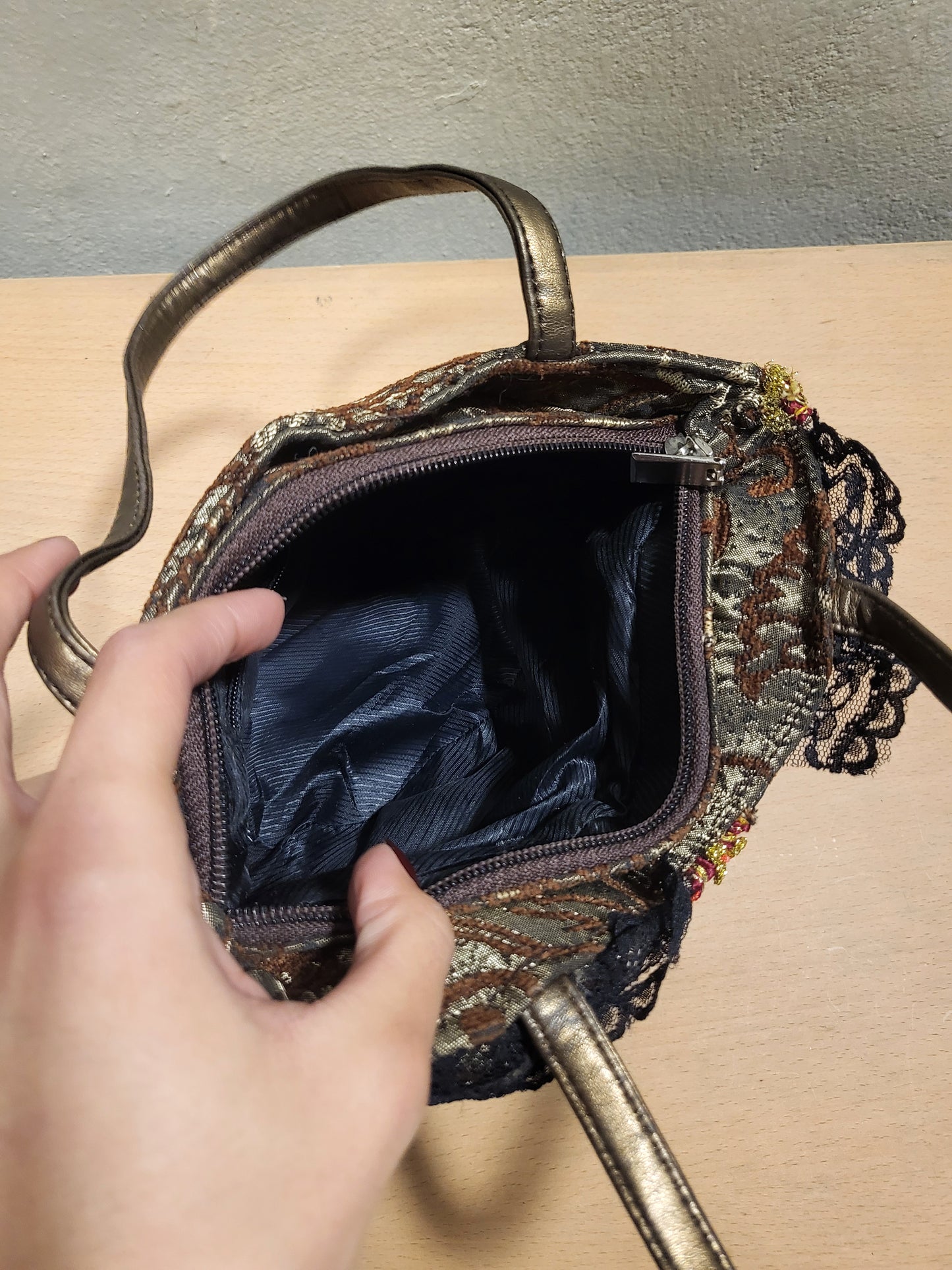 Embroidered Corset Mini Bag