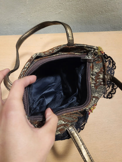 Embroidered Corset Mini Bag