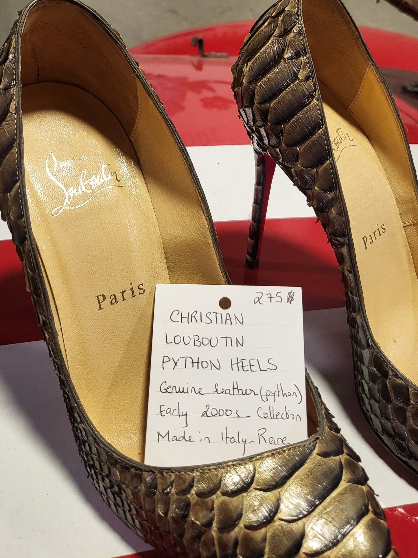 Christian Louboutin Python Leather Pumps (Collector’s Piece)