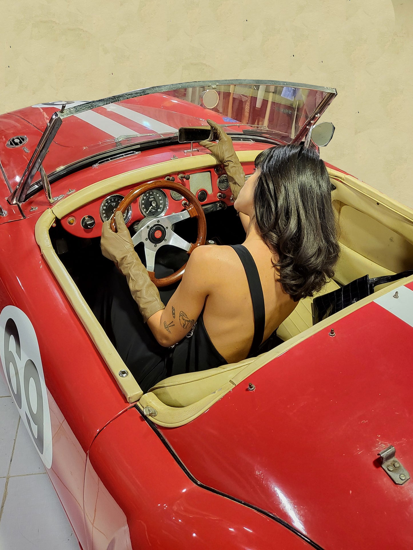 Black One-Shoulder Embroidered Evening Gown