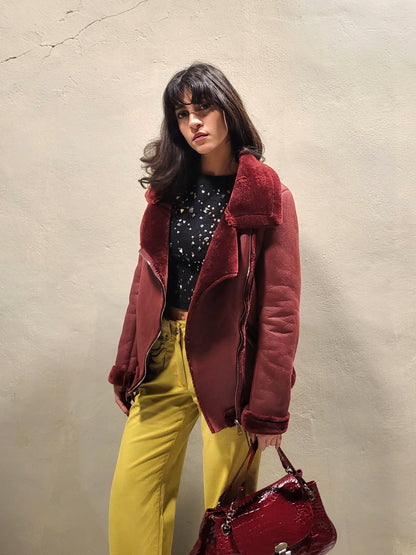 Studio Birkin “Je t’aime… moi non plus” Shearling Biker Jacket