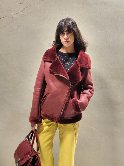 Studio Birkin “Je t’aime… moi non plus” Shearling Biker Jacket