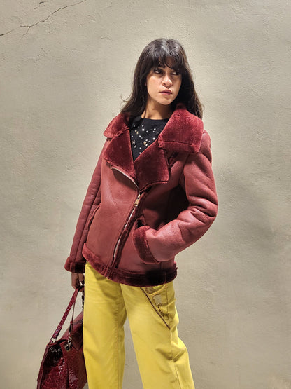 Studio Birkin “Je t’aime… moi non plus” Shearling Biker Jacket