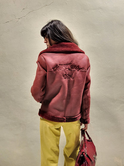 Studio Birkin “Je t’aime… moi non plus” Shearling Biker Jacket