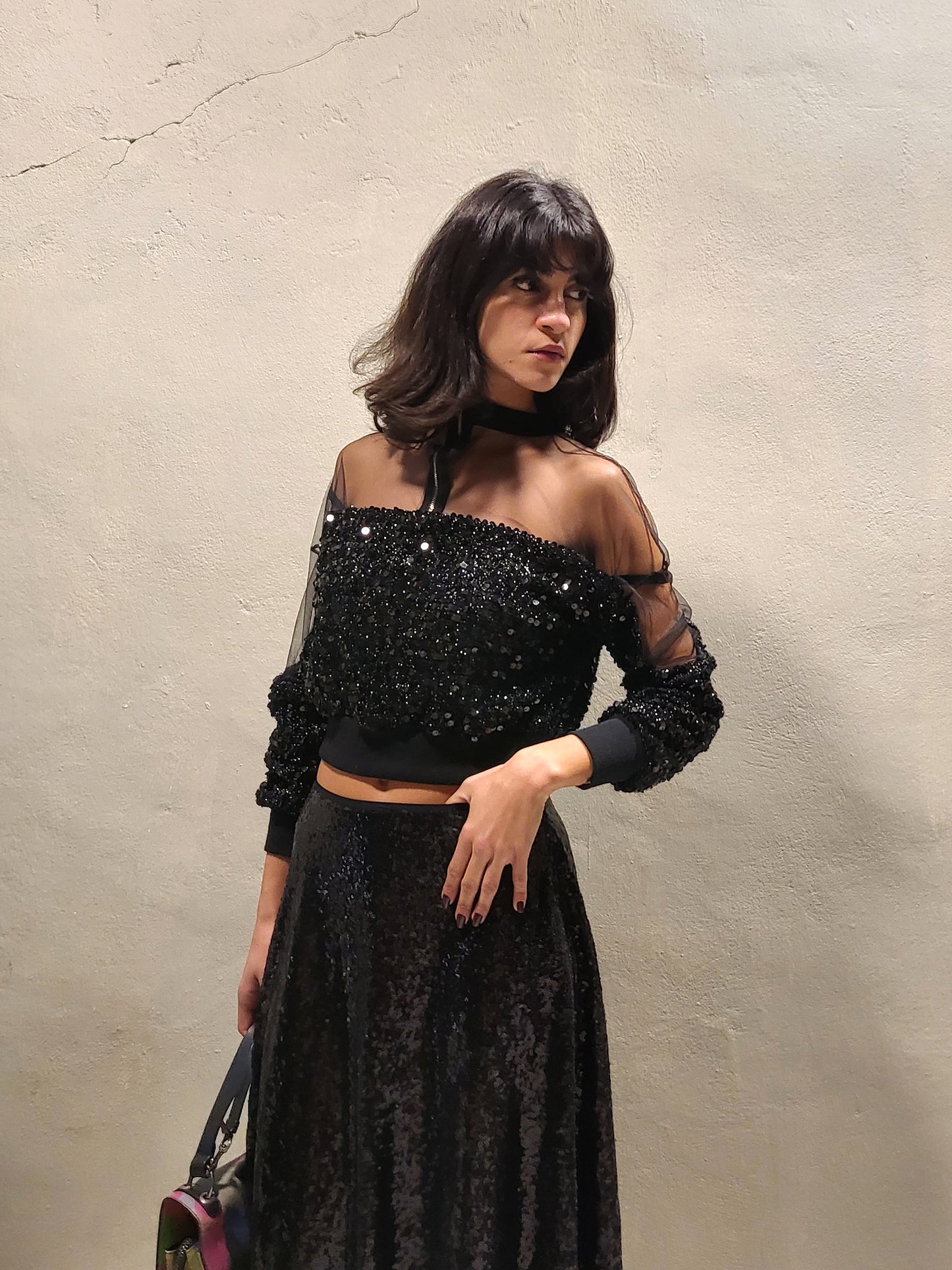 Sparkly Sheer Sequin Top