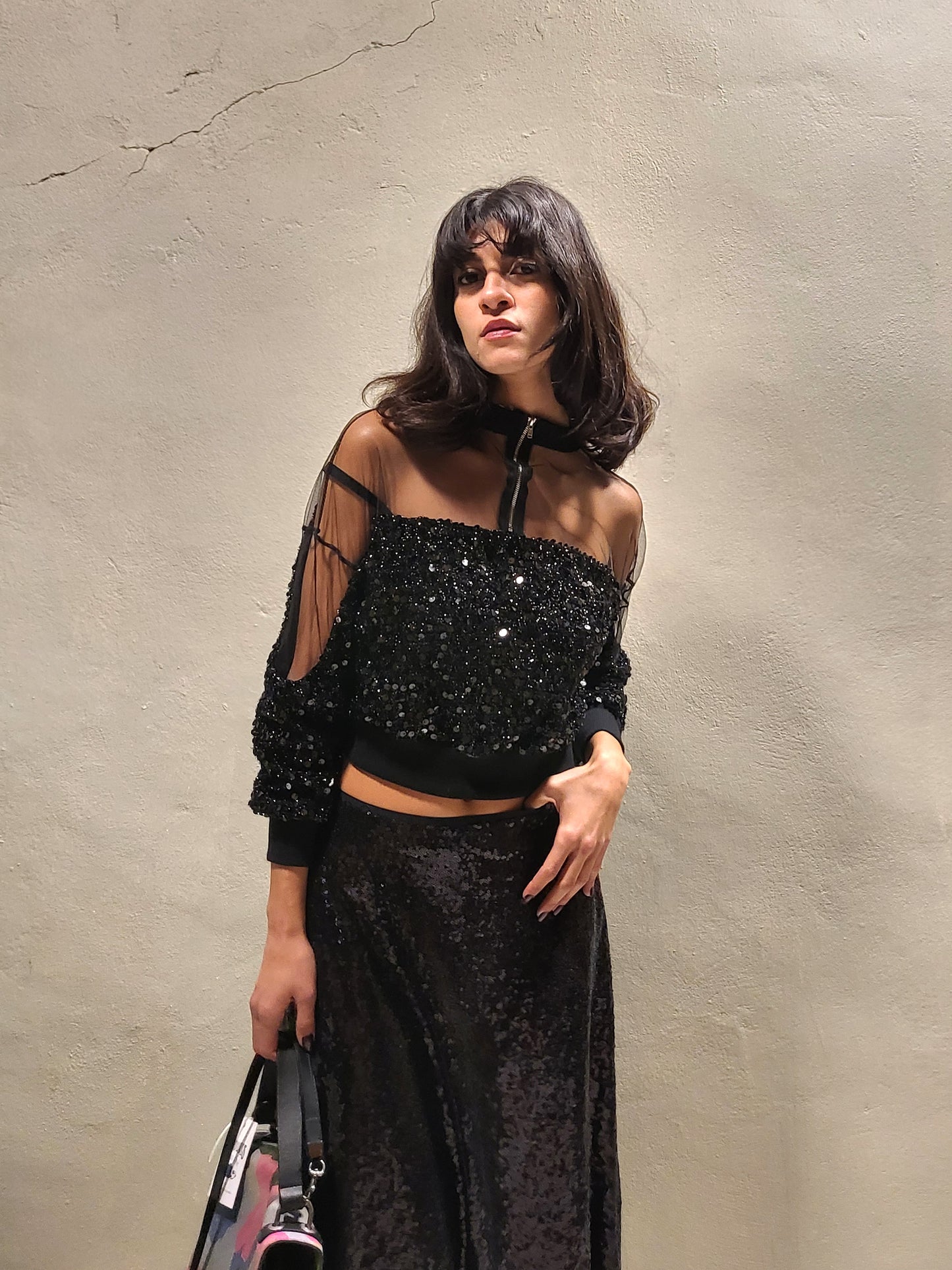 Sparkly Sheer Sequin Top