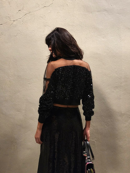 Sparkly Sheer Sequin Top