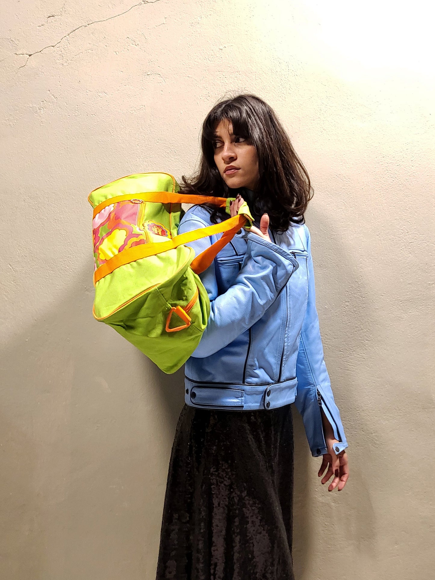 Chupa Chups Green & Orange Y2K Duffle Bag