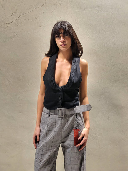 Black Tailored Gilet Vest