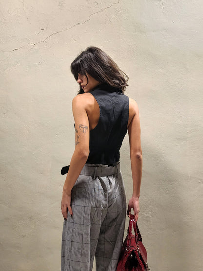 Black Tailored Gilet Vest