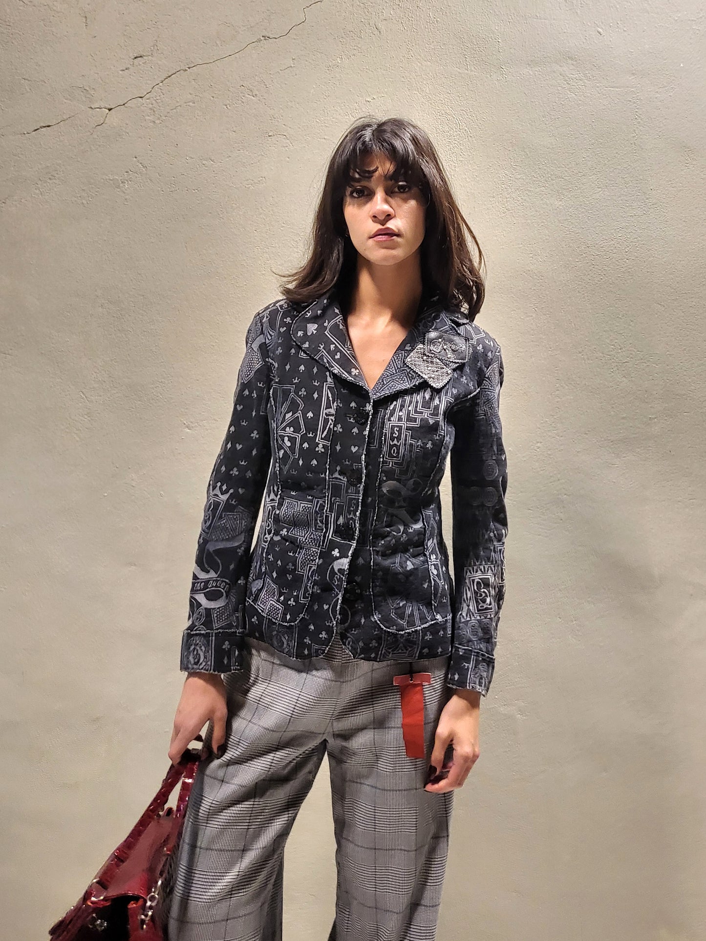 Save The Queen Printed Fitted Jacket