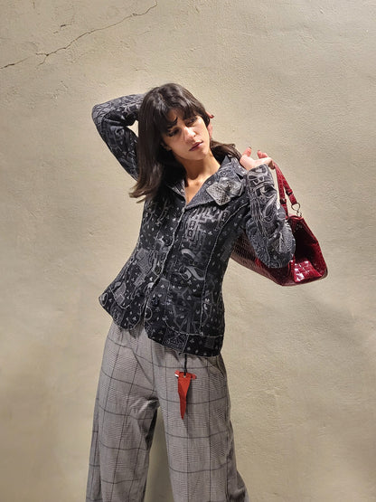 Save The Queen Printed Fitted Jacket