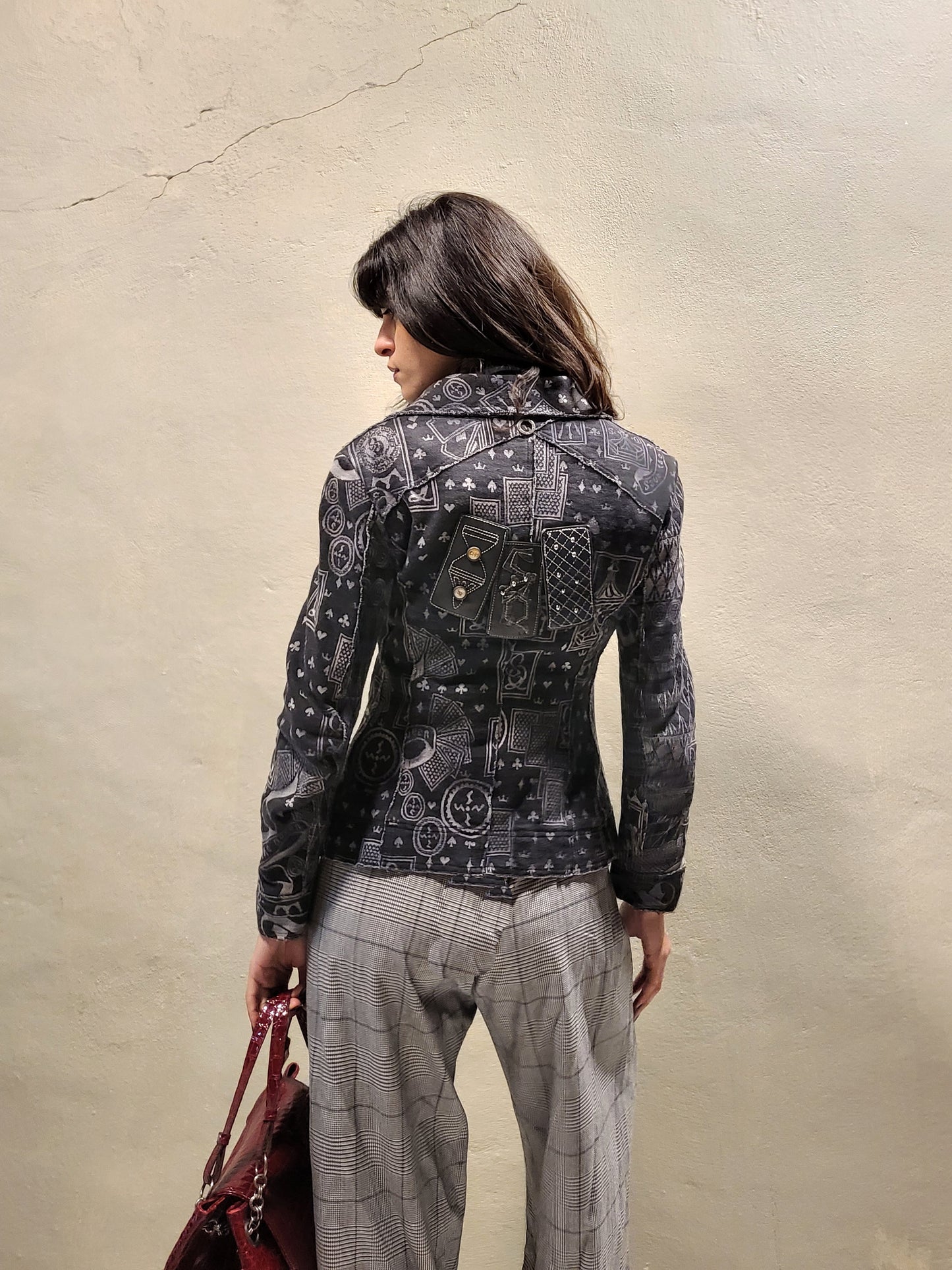 Save The Queen Printed Fitted Jacket