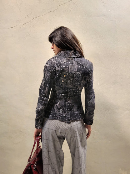 Save The Queen Printed Fitted Jacket