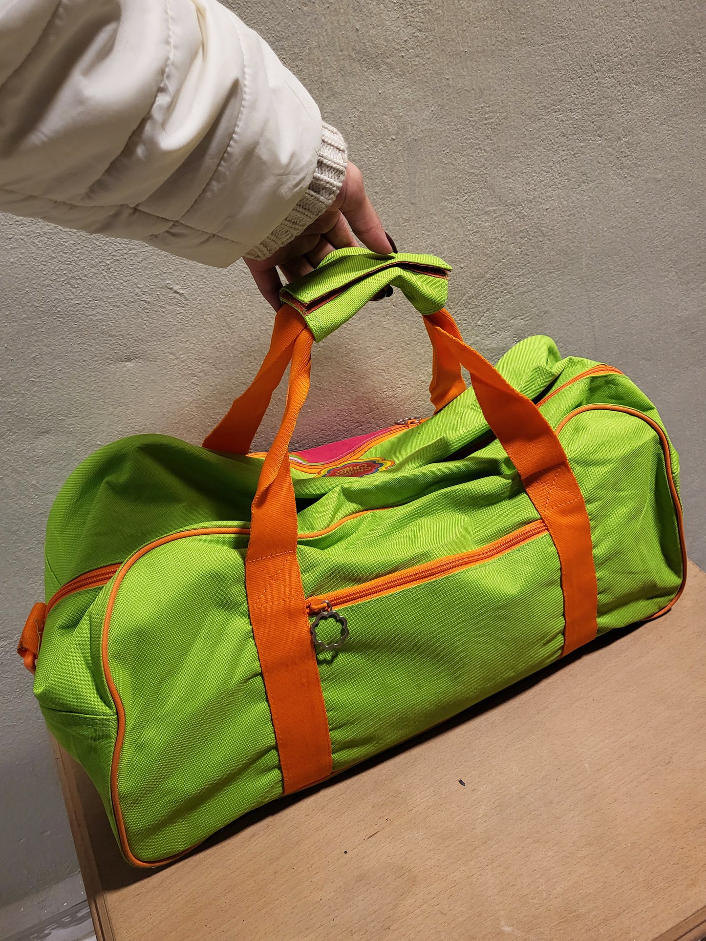 Chupa Chups Green & Orange Y2K Duffle Bag