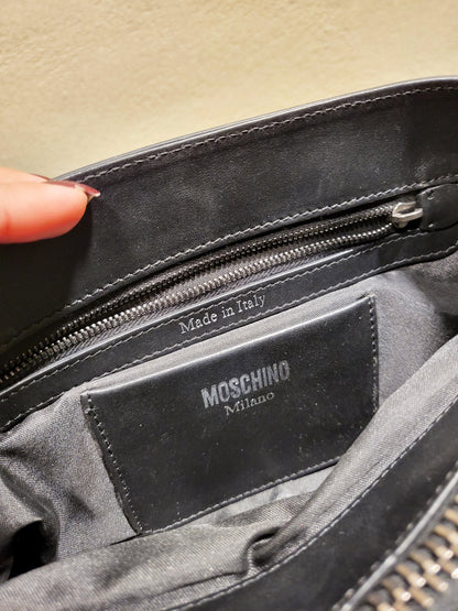 Moschino Multicolor Camo Print Top Handle Bag