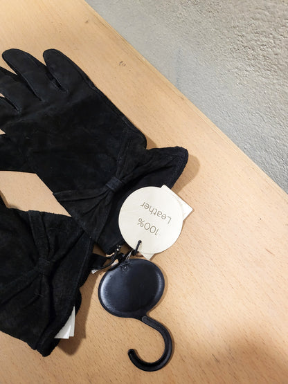 Black Suede Leather Gloves