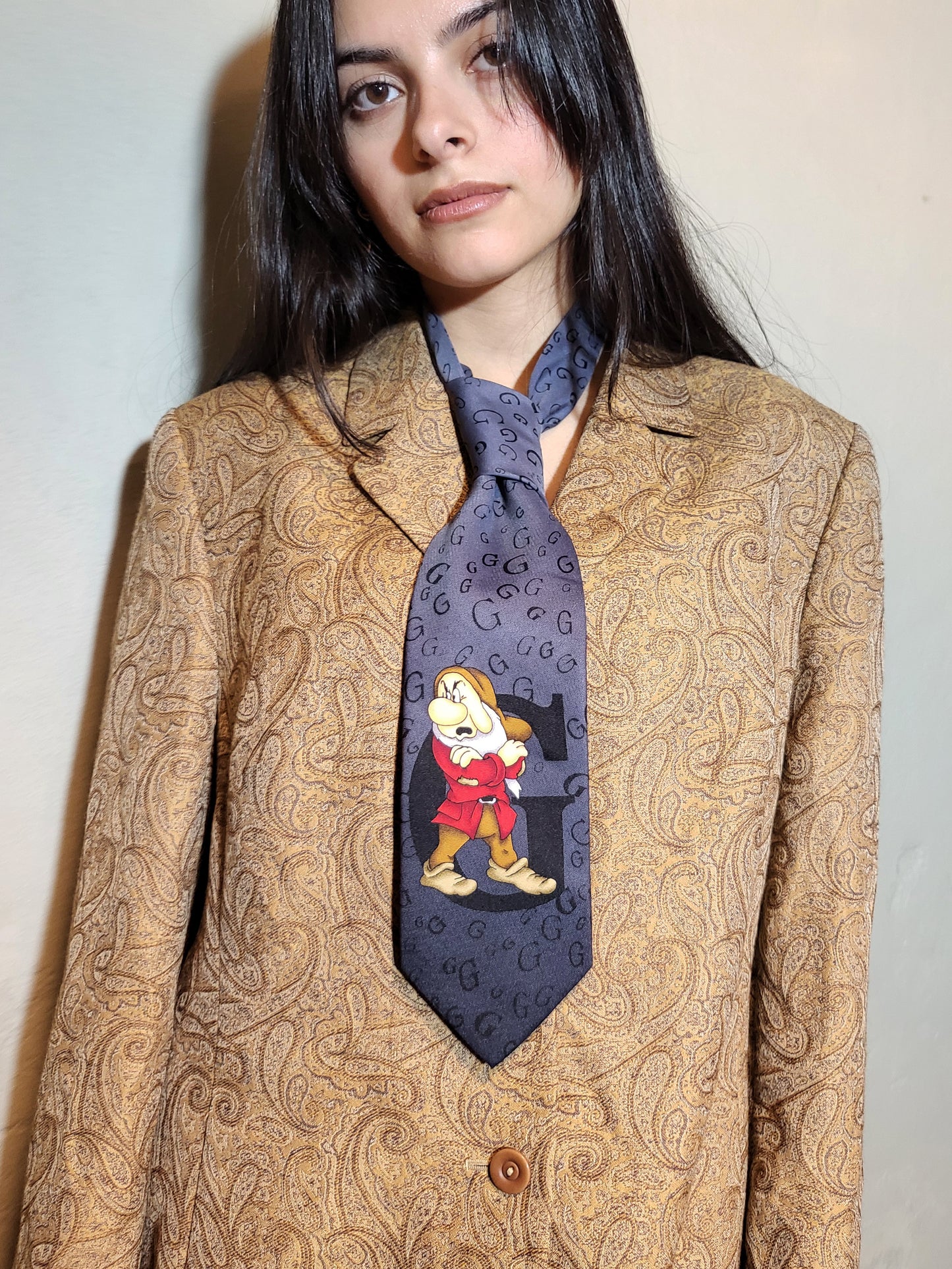 Disney Store Grumpy Graphic Tie