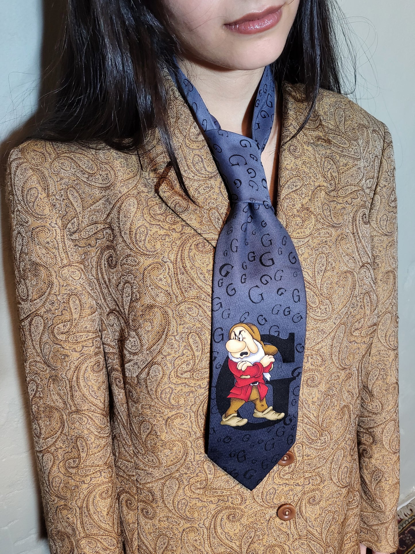 Disney Store Grumpy Graphic Tie