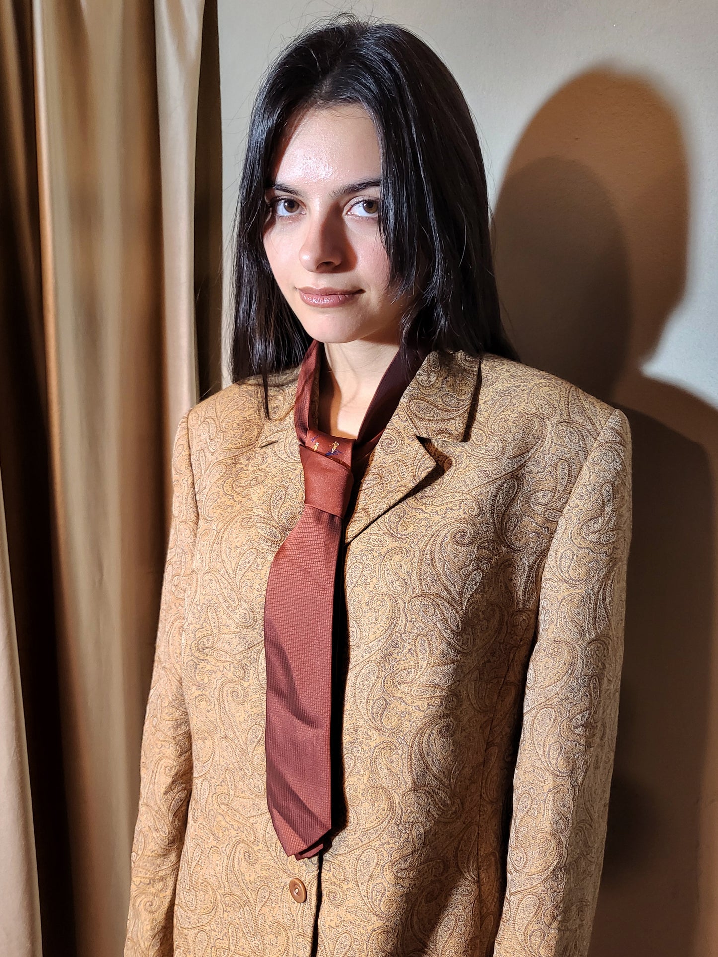 Embroidered Burgundy Novelty Tie