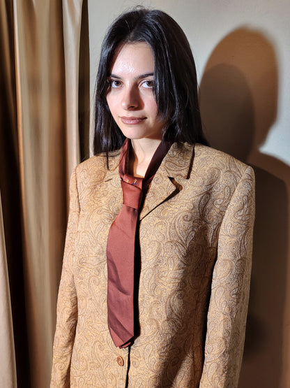 Embroidered Burgundy Novelty Tie