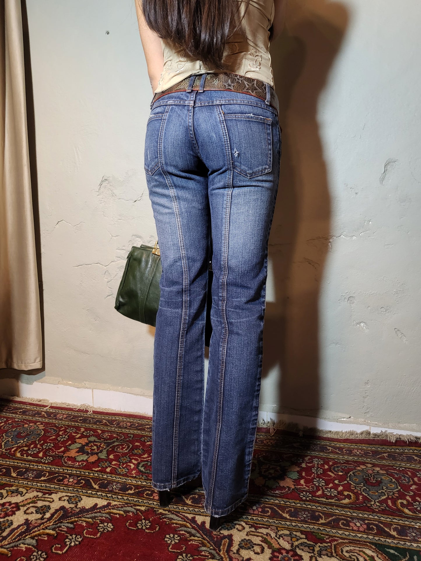 Y2K Contour Stitch Bootcut Jeans