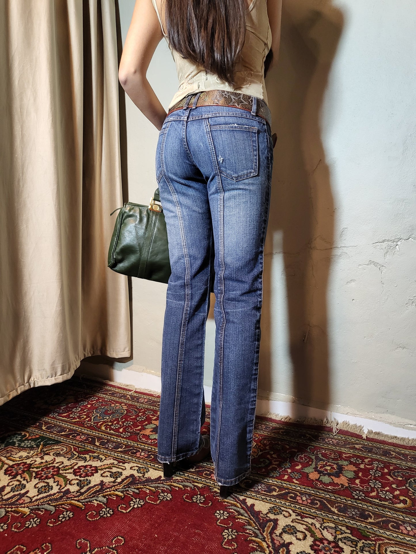 Y2K Contour Stitch Bootcut Jeans