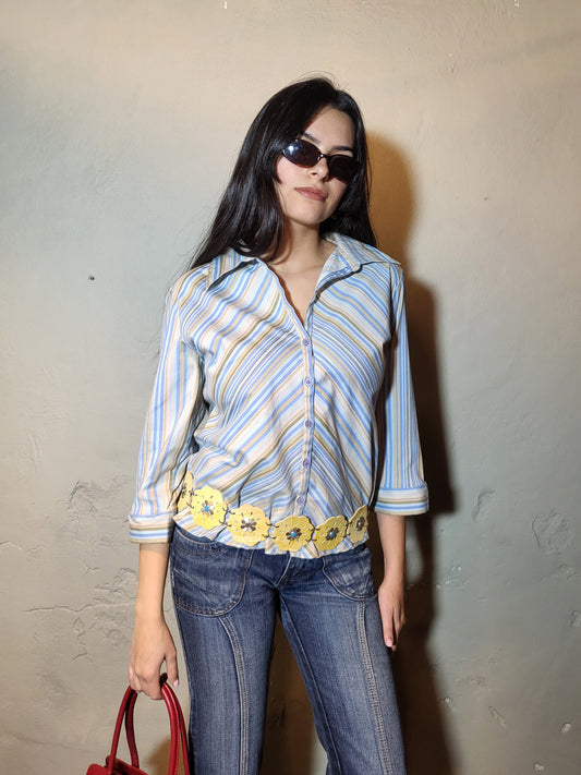 Vintage Pastel Striped Shirt