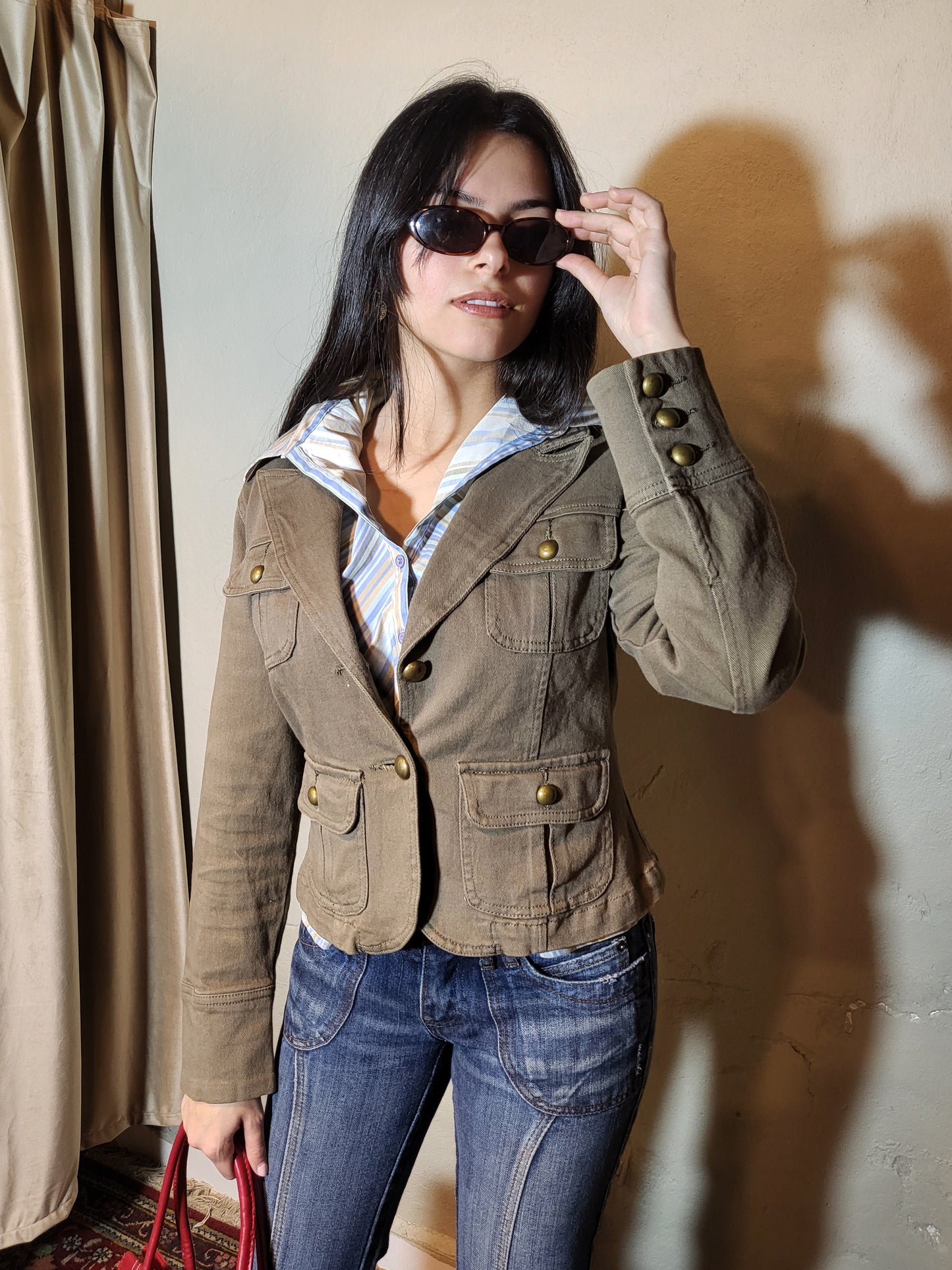 Vintage Olive Utility Jacket