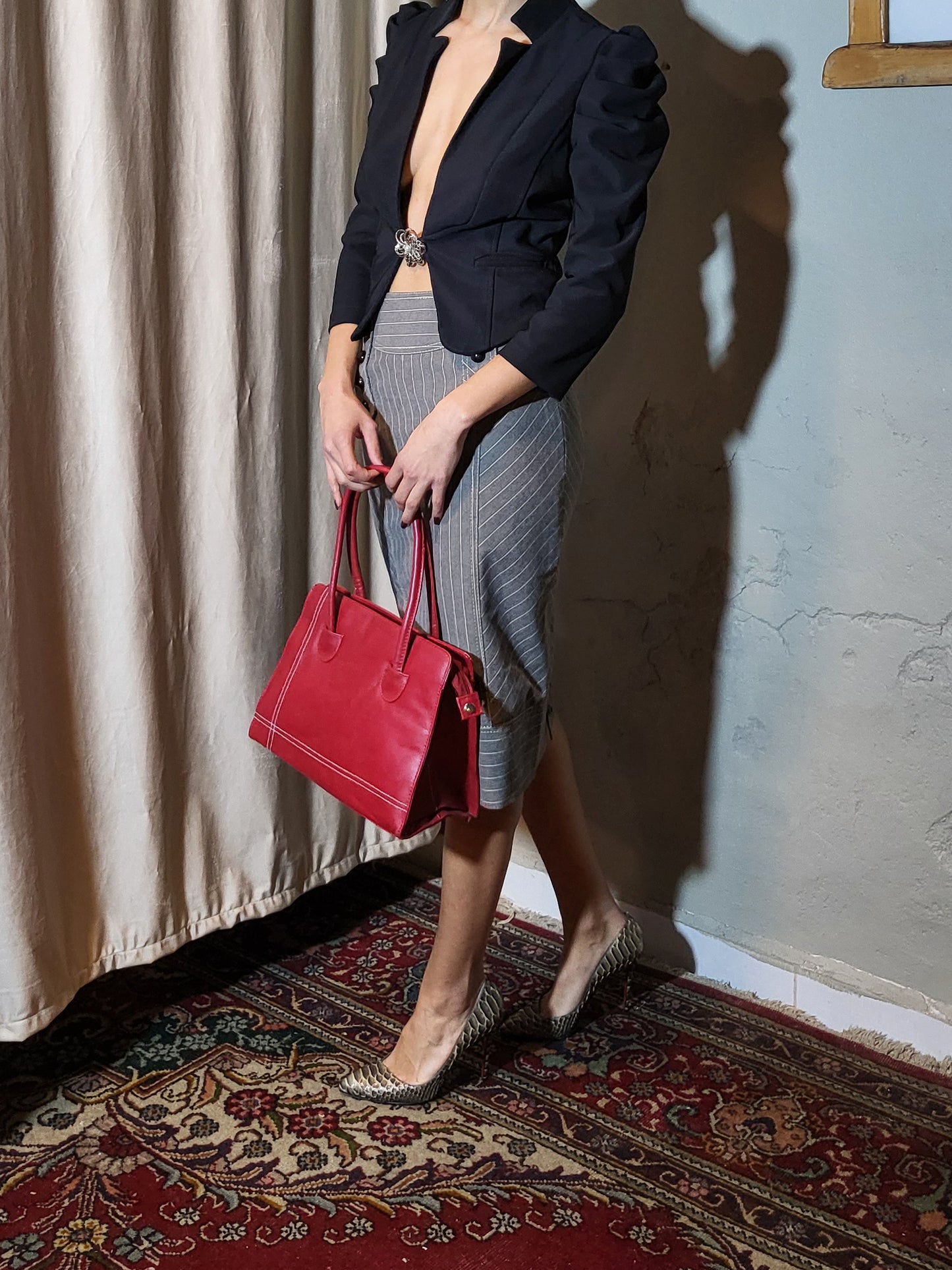 Karen Millen Precision Pinstripe Pencil Skirt