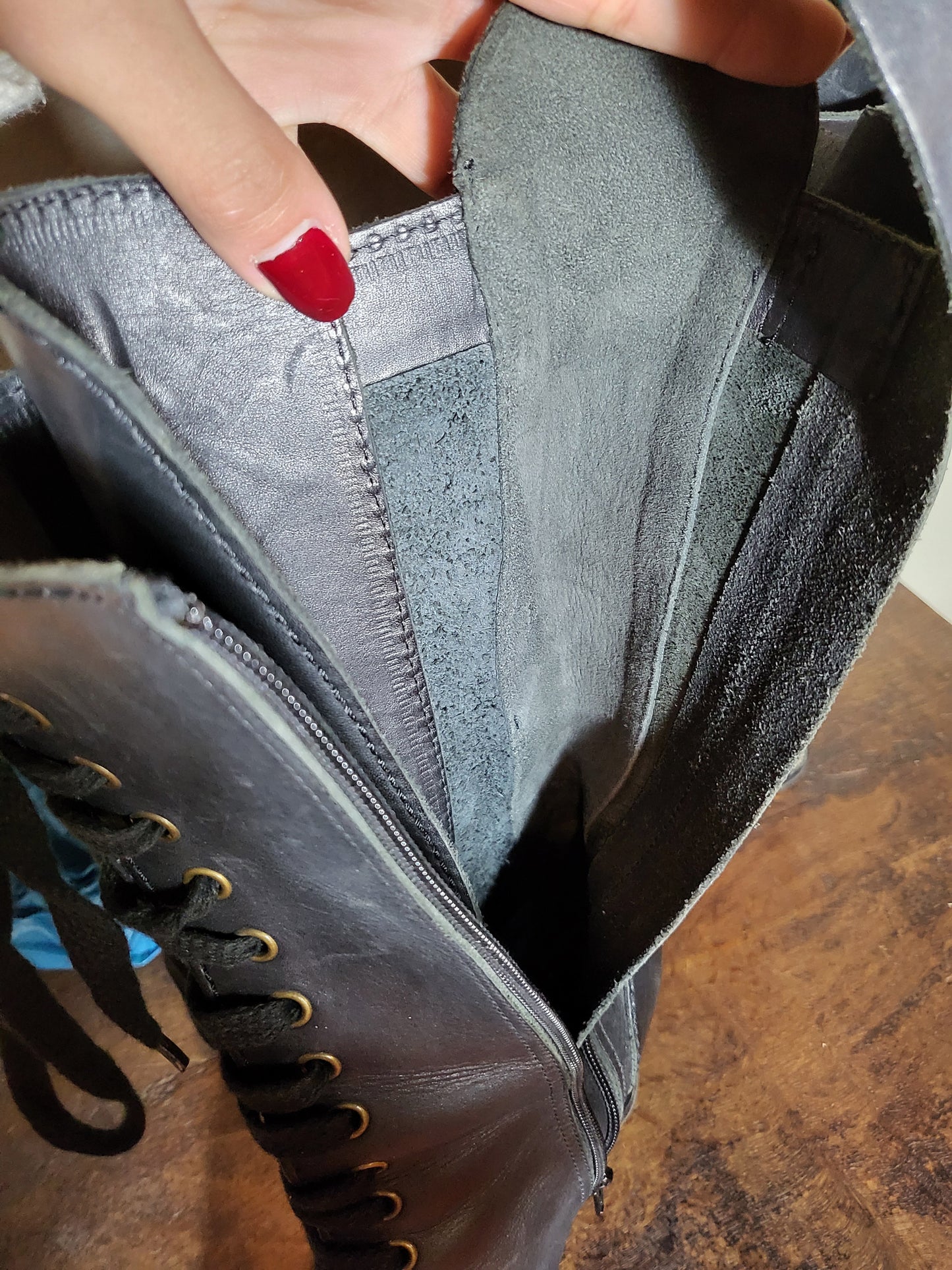 See By Chloé Lace-Up Wedge Combat Boots