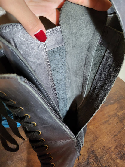 See By Chloé Lace-Up Wedge Combat Boots