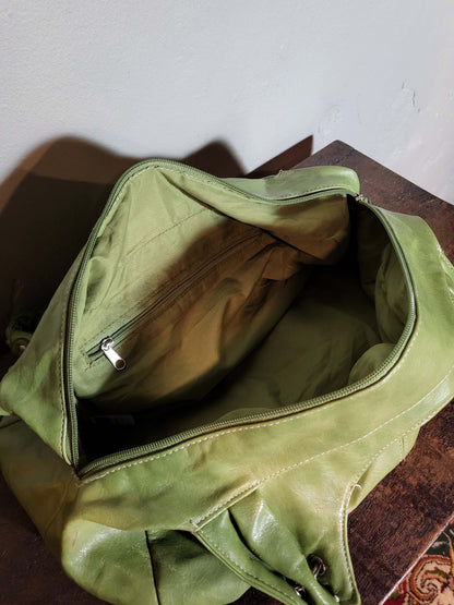 Y2K Lime Braided Handle Shoulder Bag