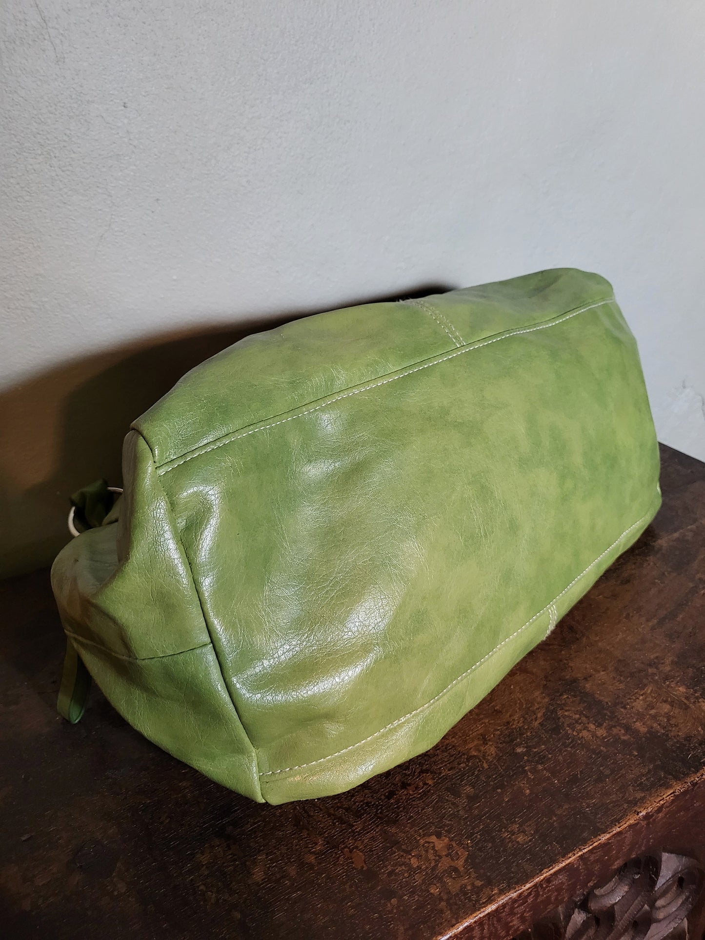 Y2K Lime Braided Handle Shoulder Bag
