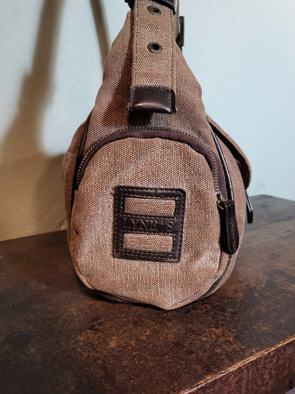 Lyne’s Canvas & Leather Shoulder Bag
