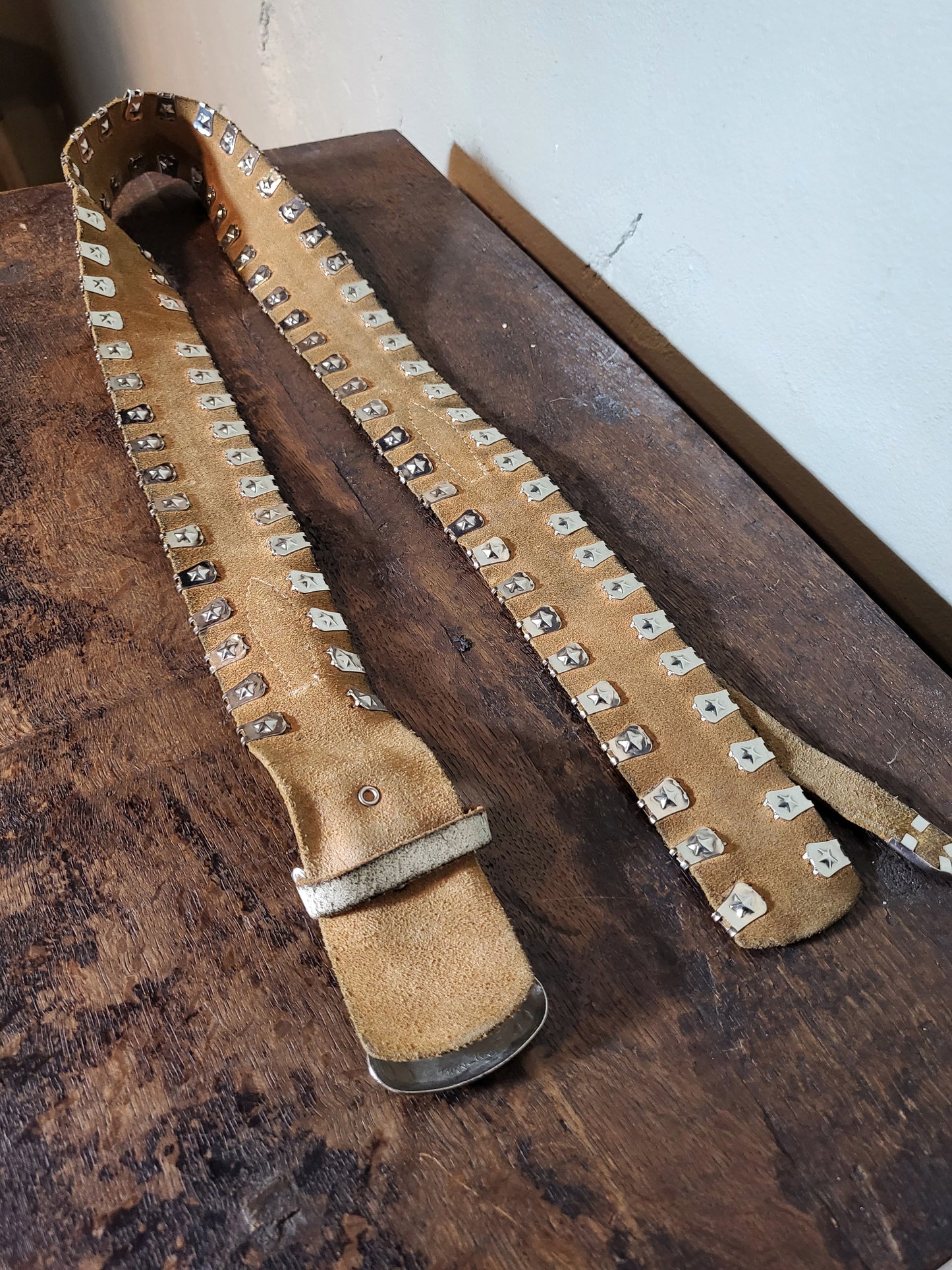 Studded Genuine Leather Belt