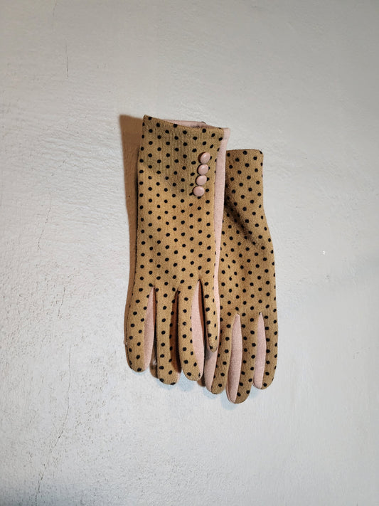 Polka Dot Contrast Gloves