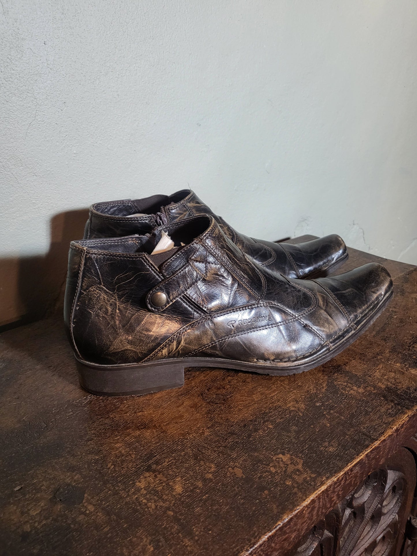 Midnight Patina Leather Boots