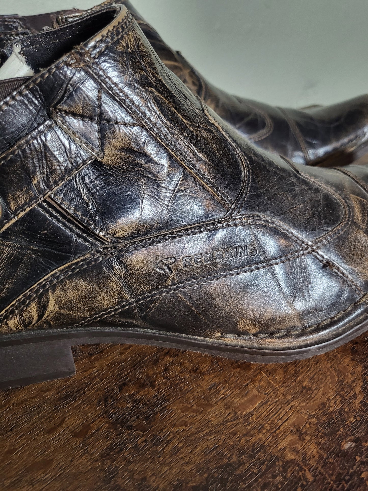 Midnight Patina Leather Boots
